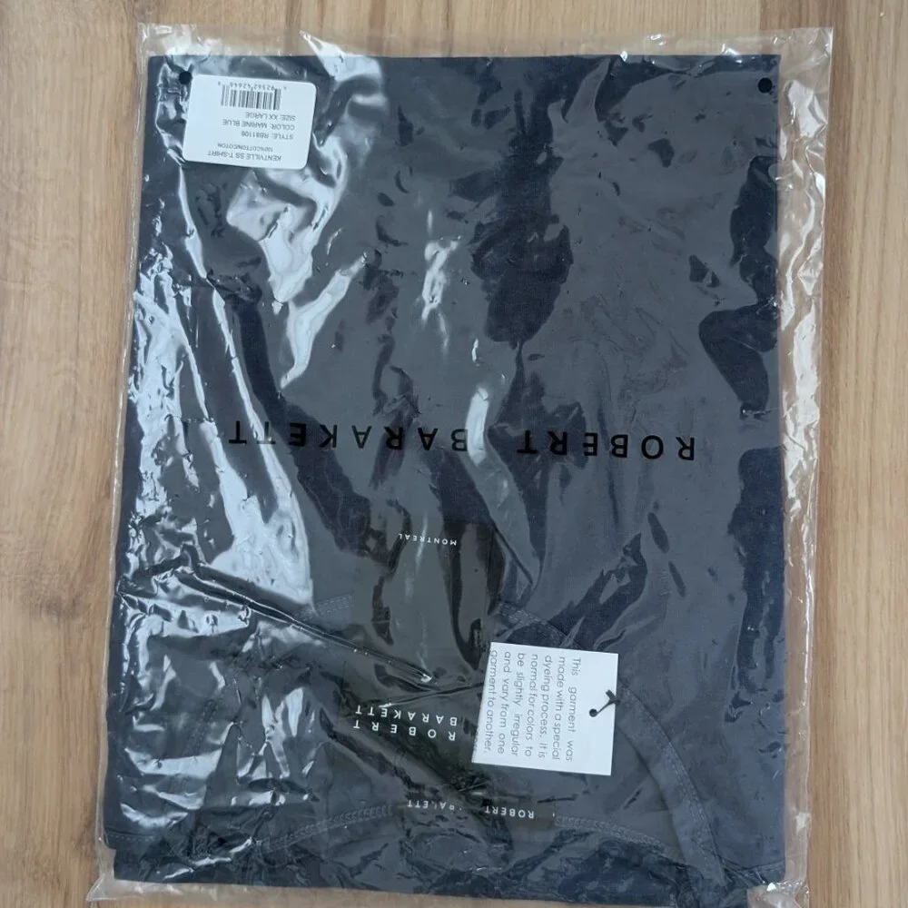 NWT Robert Barakett Kentville Cotton T-Shirt Marine Blue XL & XXL Luxury Tee - Picture 6 of 11